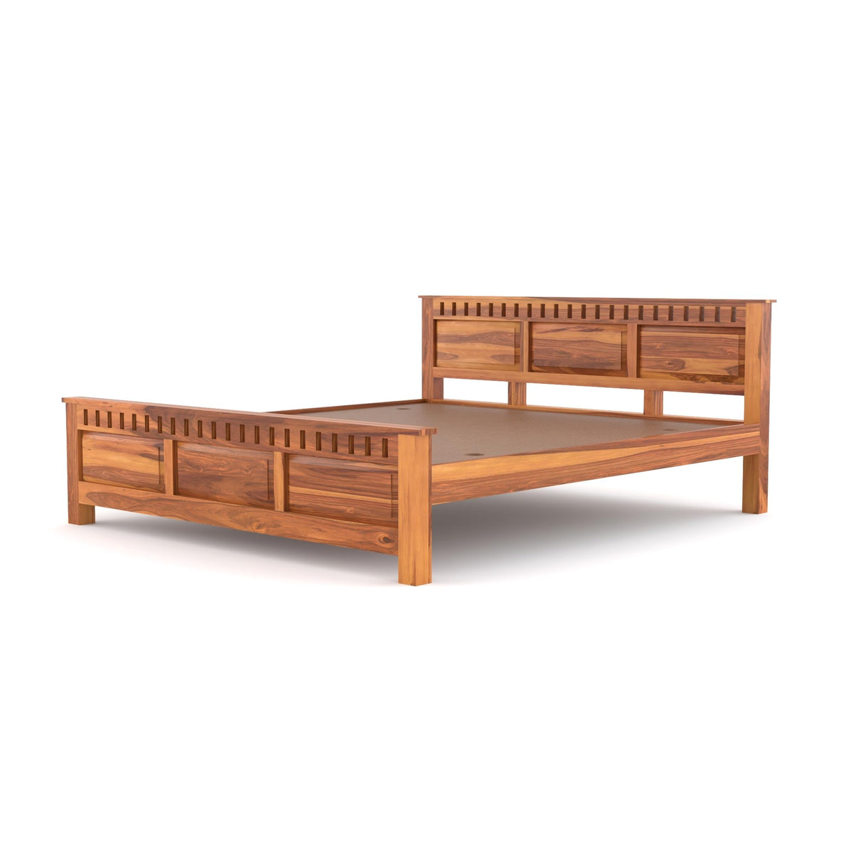 Bhagwati Art Sheesham Wood Bed without Storage – Kuber Design – view 6