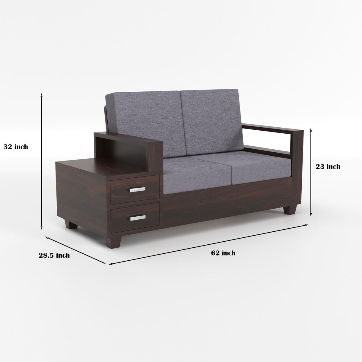 Bhagwati Art Sheesham Wood 7 Seater Sofa Set with Drawer Storage – view 34