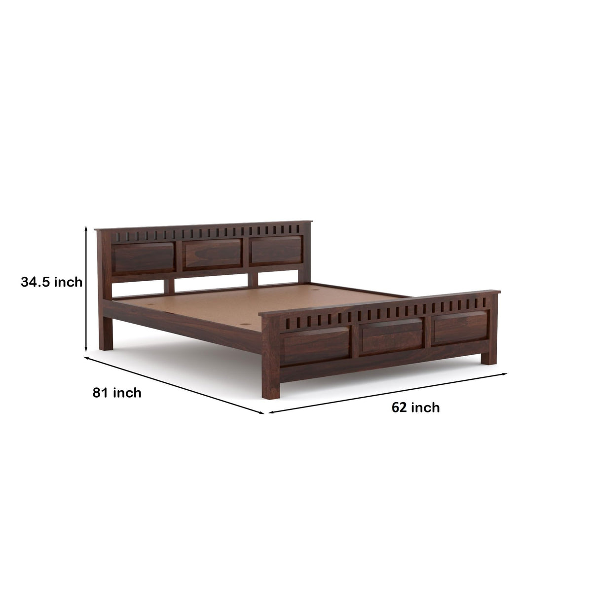 Bhagwati Art Sheesham Wood Bed without Storage – Kuber Design – view 21