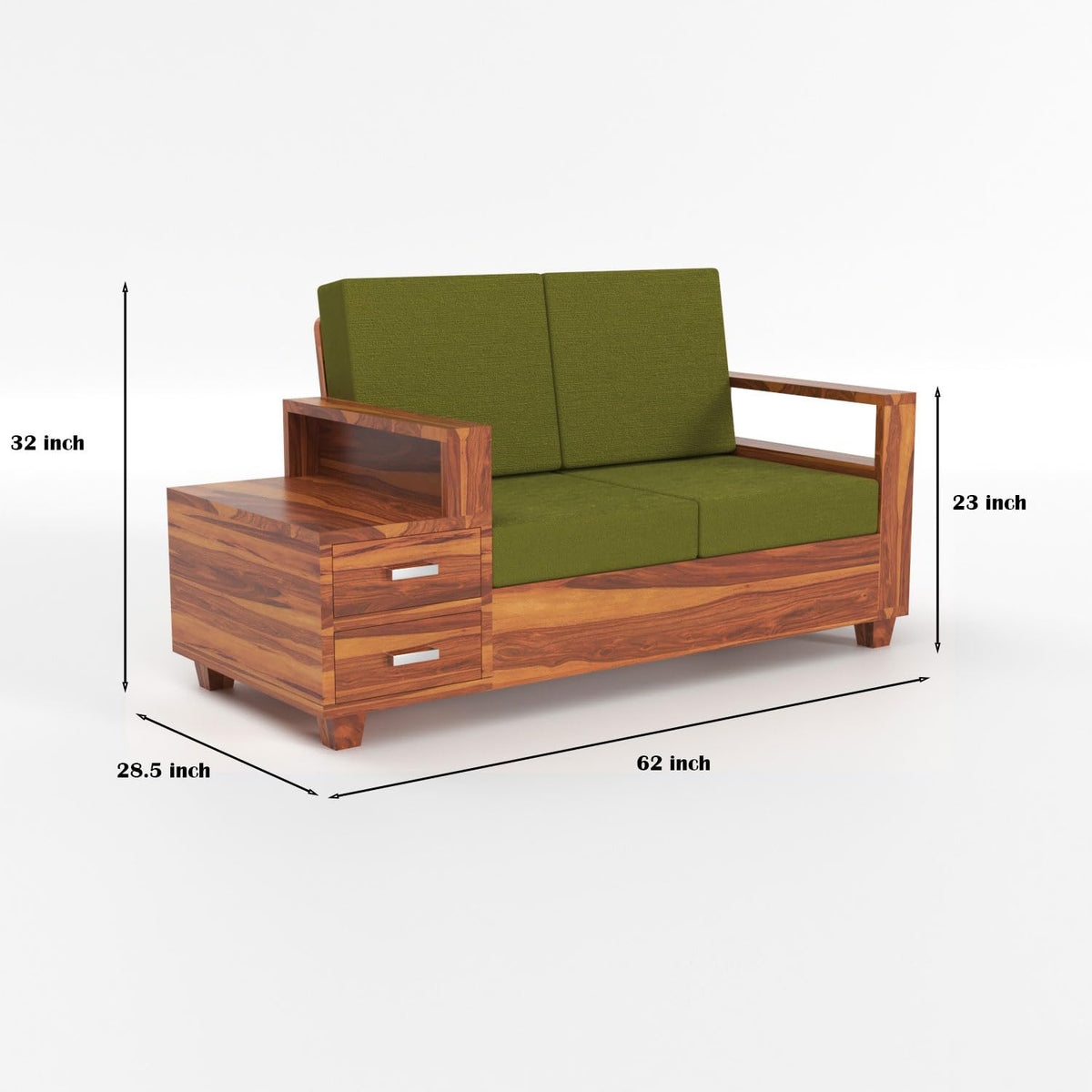 Bhagwati Art Sheesham Wood 7 Seater Sofa Set with Drawer Storage – view 19