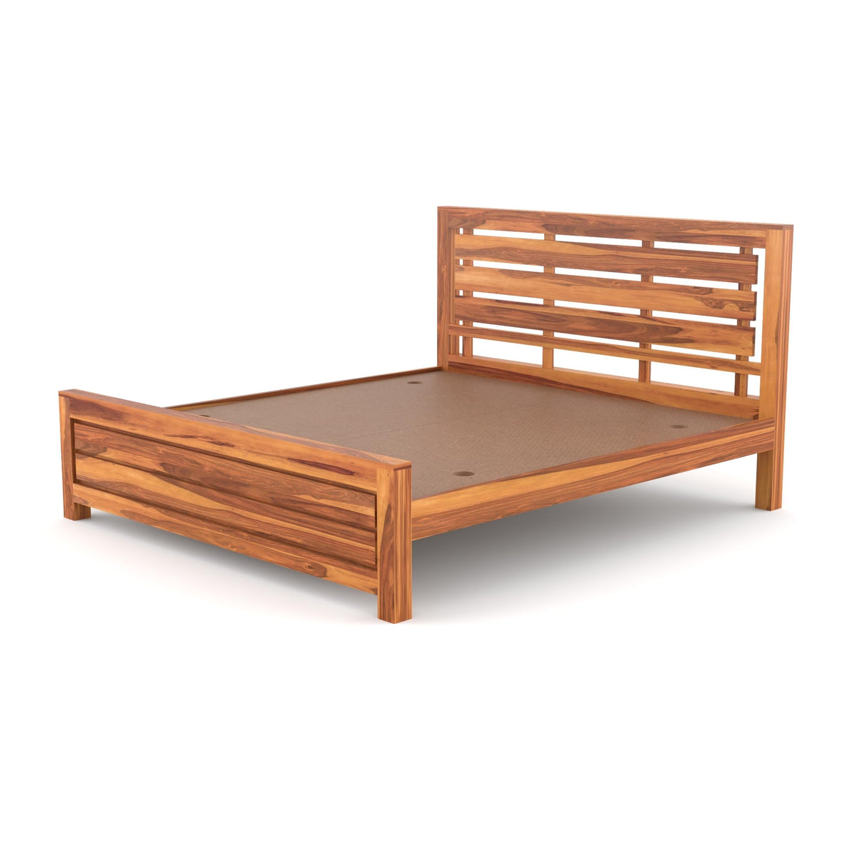 Bhagwati Art Sheesham Wood Bed without Storage – 3 Fanti Design – view 6
