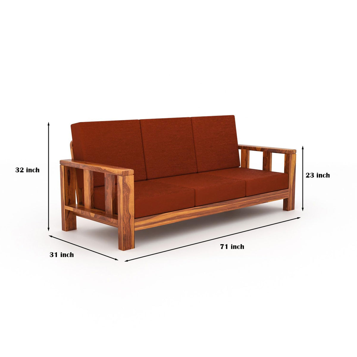 Bhagwati Art Sheesham Wood 7 Seater Sofa Set – Lounge Design – view 42