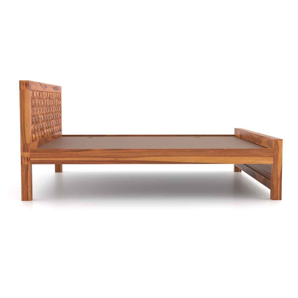 Bhagwati Art Sheesham Wood Bed without Storage – Niwar Design – view 6