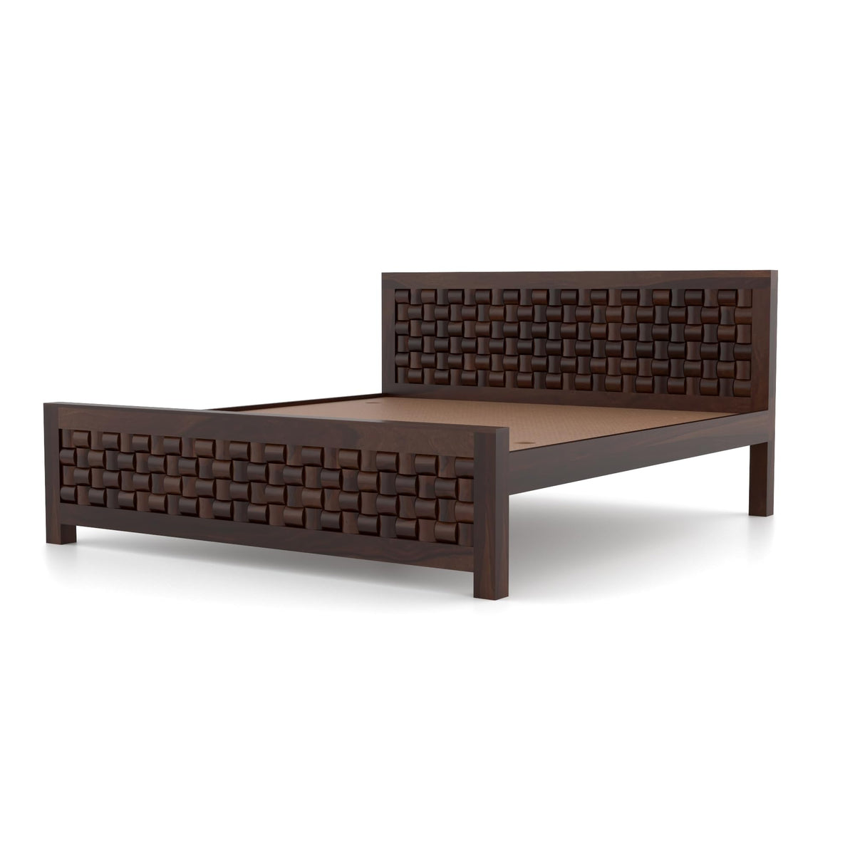 Bhagwati Art Sheesham Wood Bed without Storage – Niwar Design – view 12