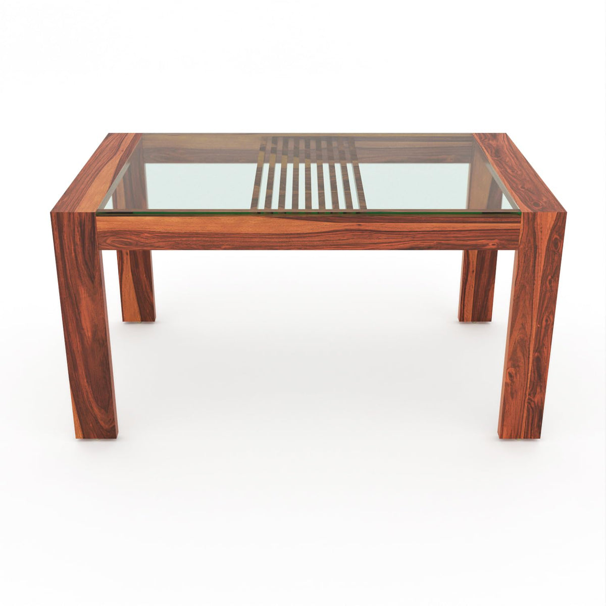 Bhagwati Art Sheesham Wood Dining Set with Urban Glass Top – Classic – view 7
