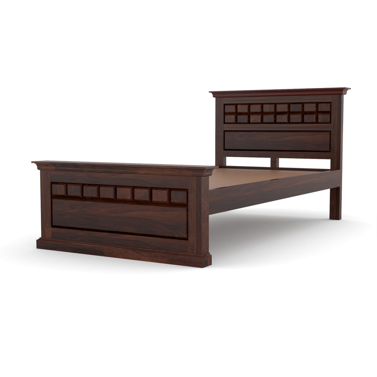 Bhagwati Art Sheesham Wood Single Bed without Storage – Chocolate – view 14