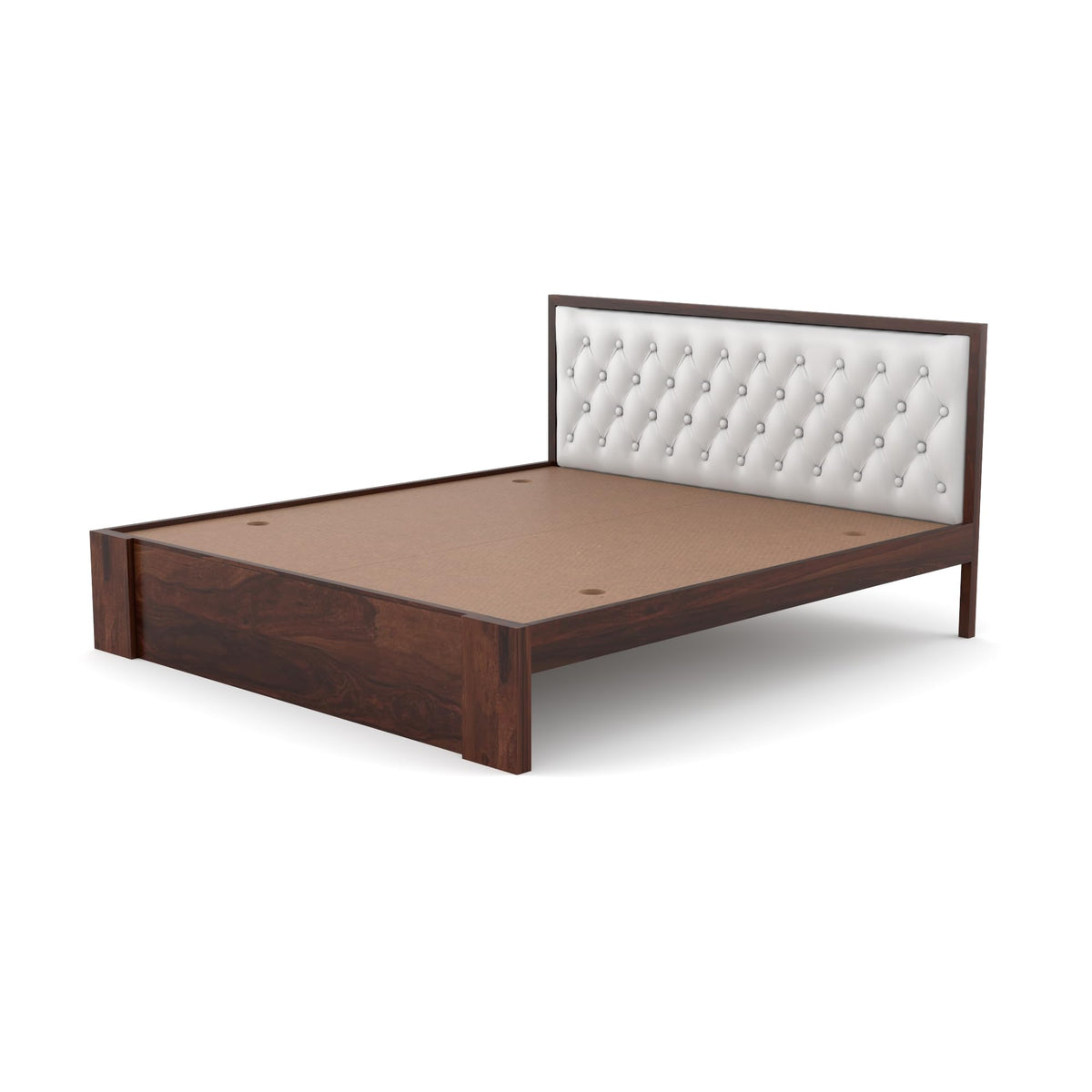 Bhagwati Art Sheesham Wood Bed without Storage – Upholstered Diamond – view 14
