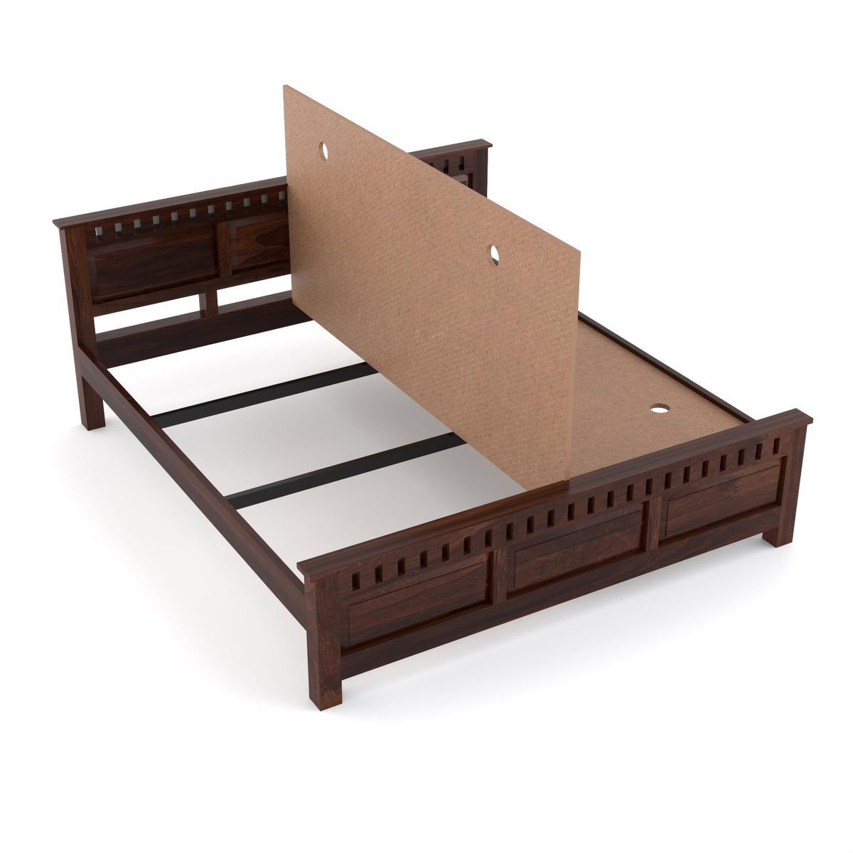 Bhagwati Art Sheesham Wood Bed without Storage – Kuber Design – view 12