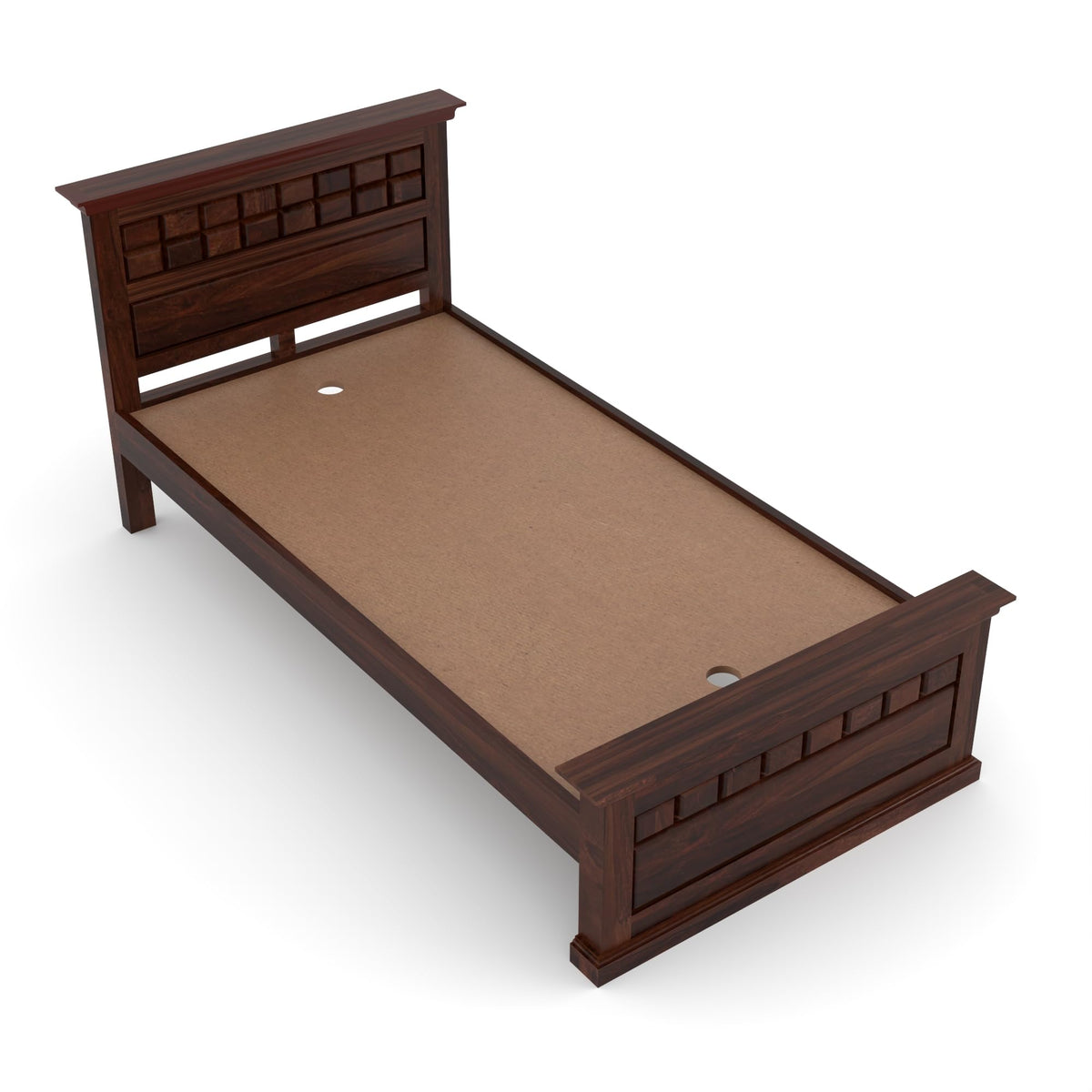 Bhagwati Art Sheesham Wood Single Bed without Storage – Chocolate – view 11