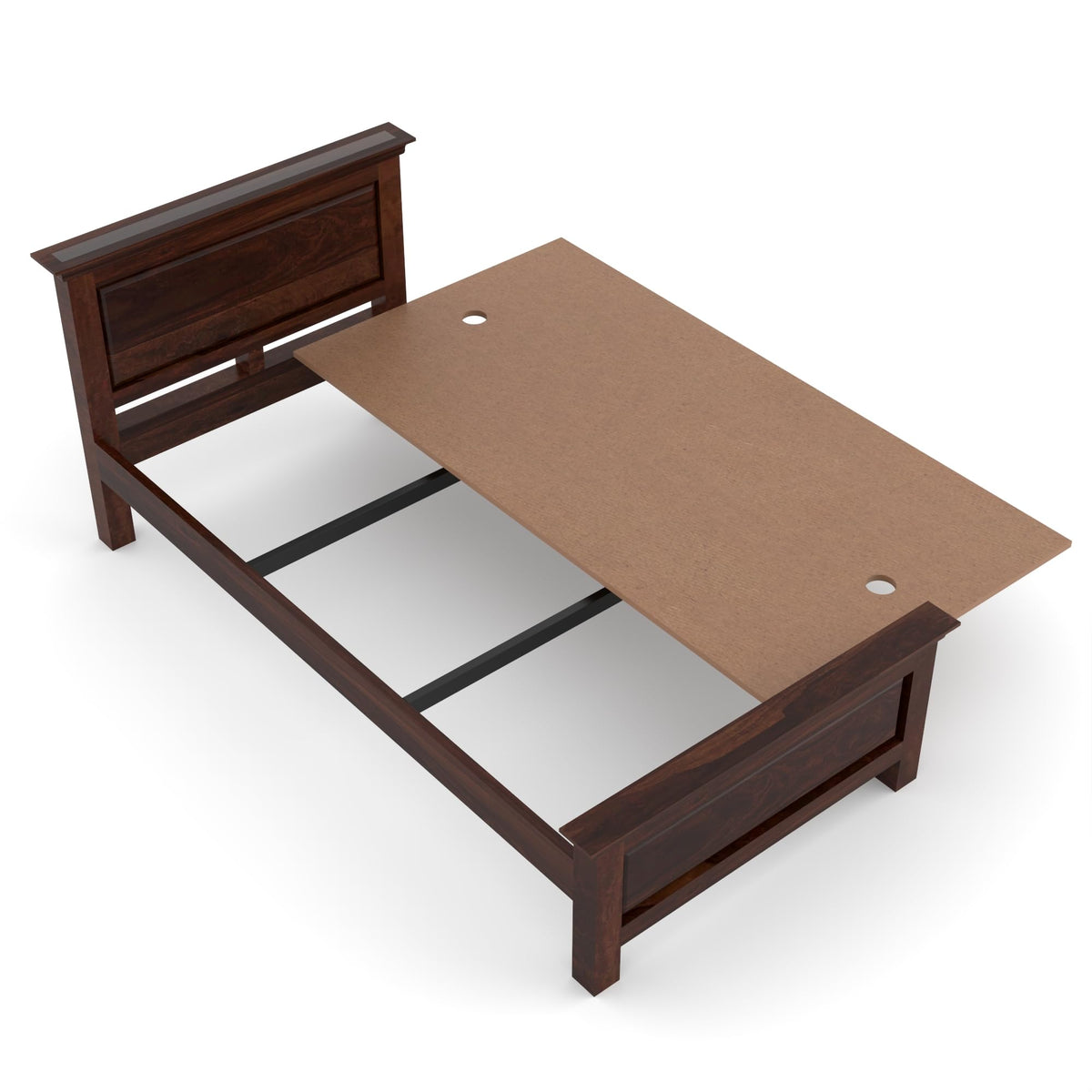 Bhagwati Art Sheesham Wood Single Bed without Storage – 1 Dalla Design – view 12