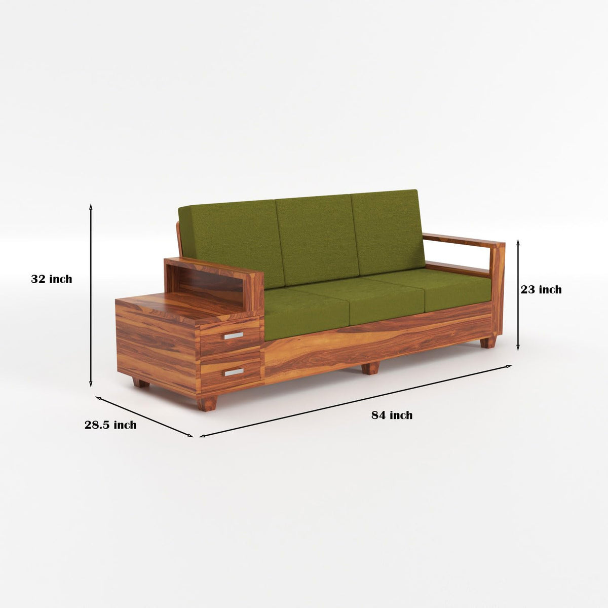 Bhagwati Art Sheesham Wood 7 Seater Sofa Set with Drawer Storage – view 18
