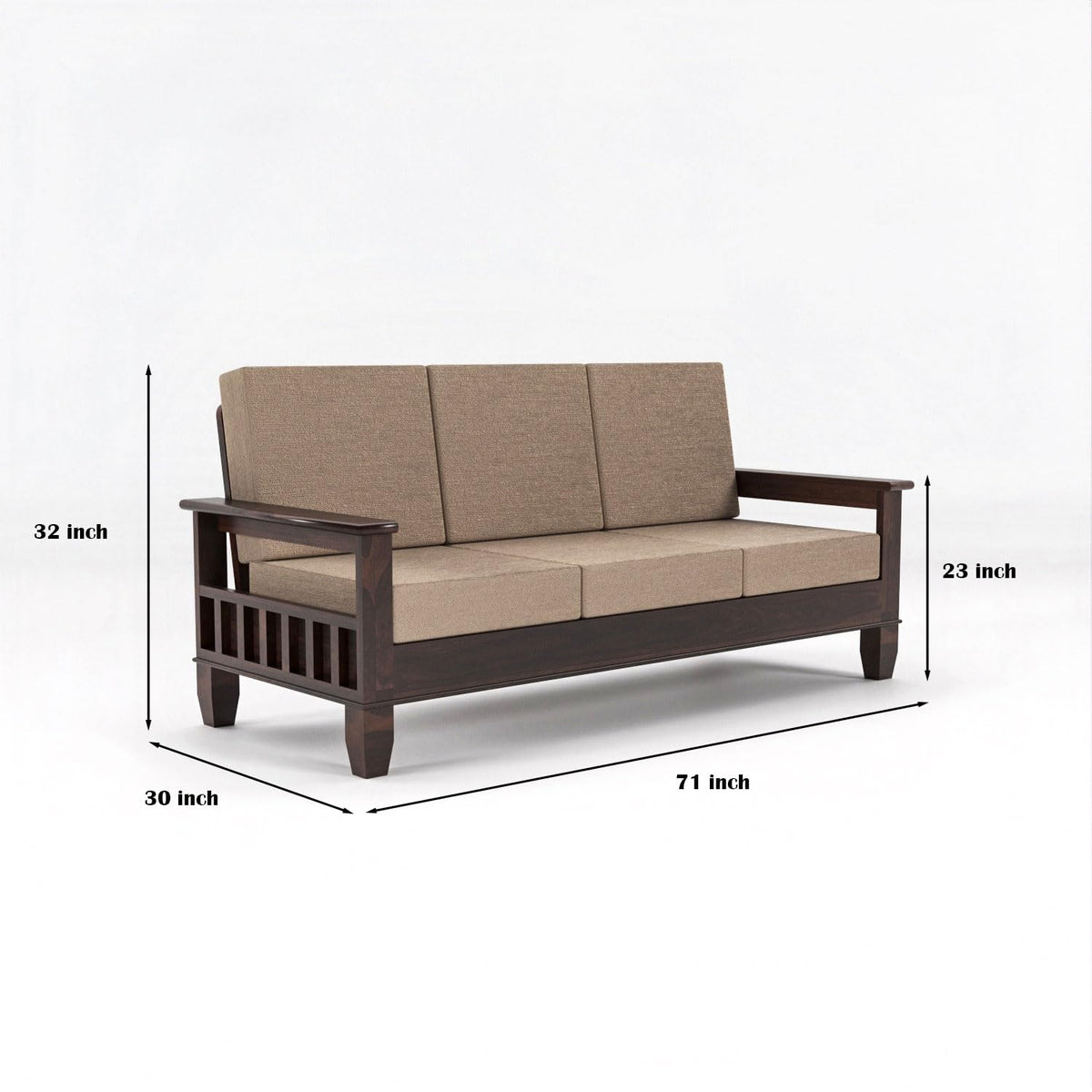 Bhagwati Art Sheesham Wood 7 Seater Sofa Set – Classic Design – view 34