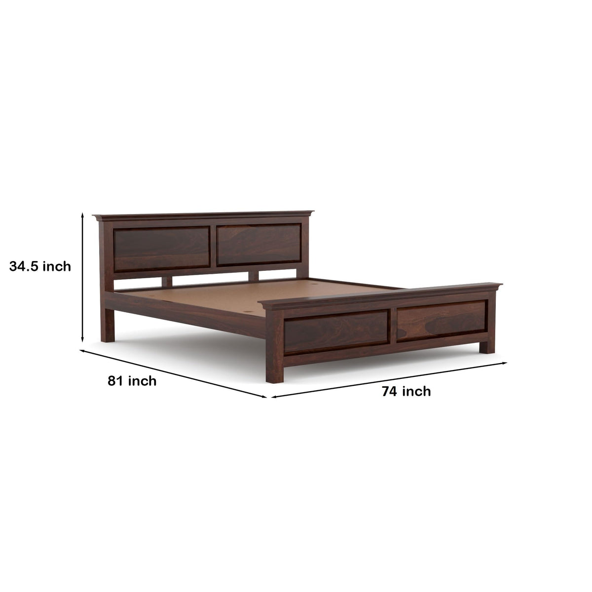 Bhagwati Art Sheesham Wood Bed without Storage – 2 Dalla Design – view 12