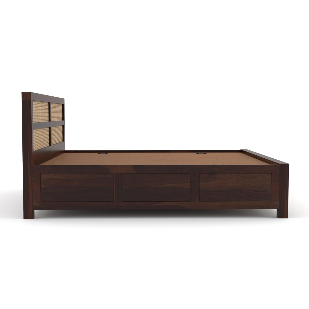 Bhagwati Art Sheesham Wood Bed with Box Storage – 8 Jali Rattan Cane – view 14