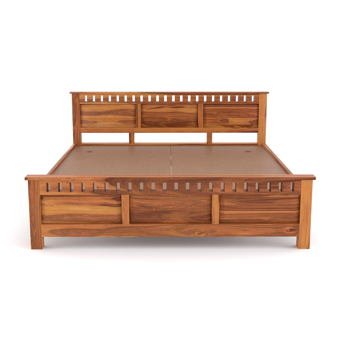 Bhagwati Art Sheesham Wood Bed without Storage – Kuber Design – view 5