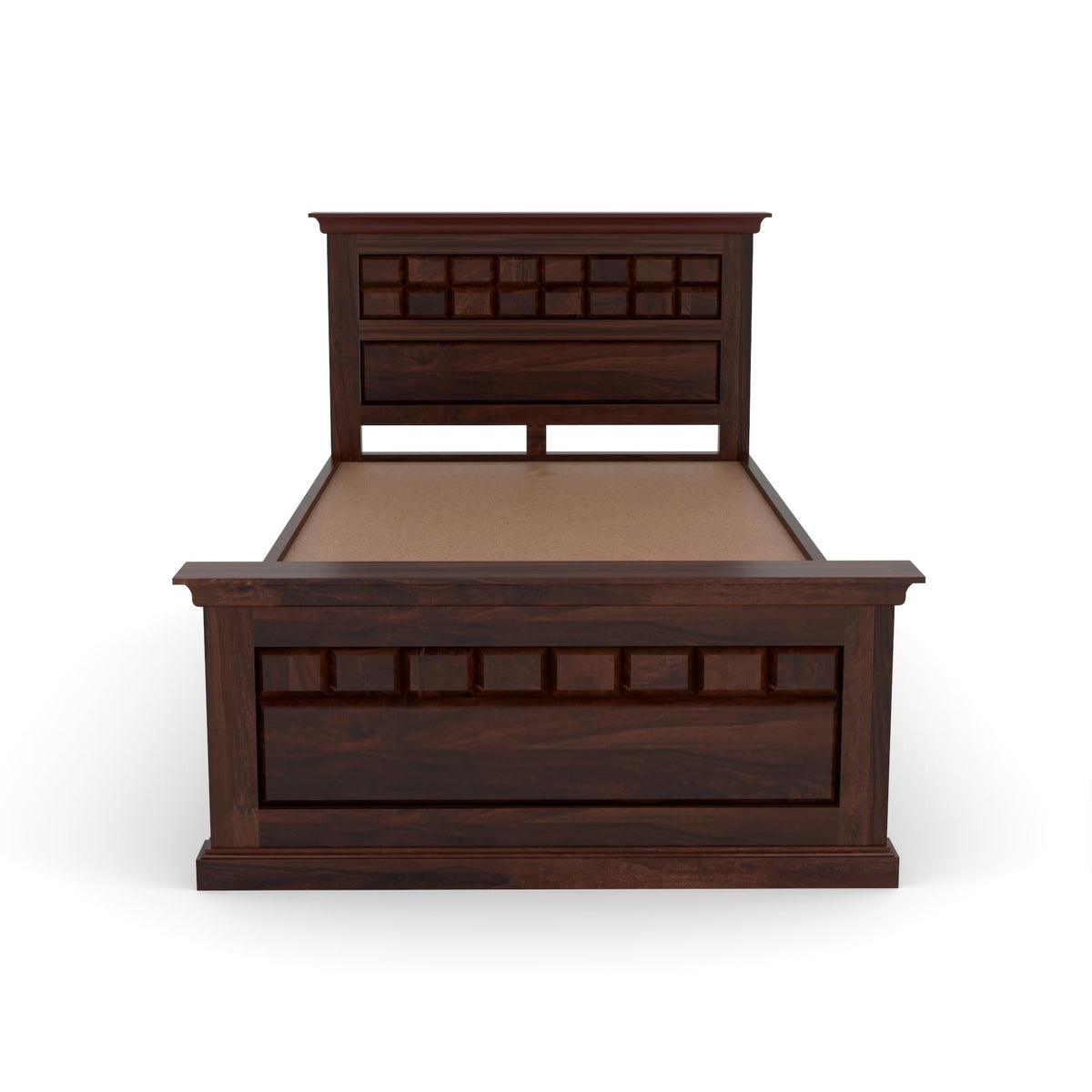 Bhagwati Art Sheesham Wood Single Bed without Storage – Chocolate – view 13