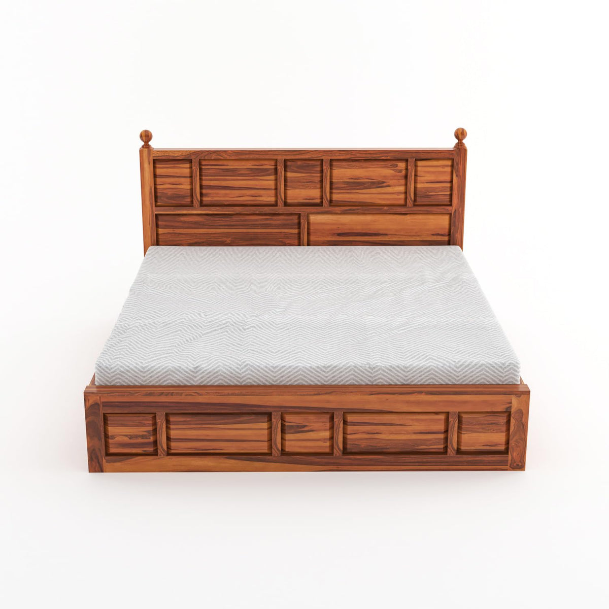 Bhagwati Art Sheesham Wood Bed with Box Storage – Lattu Design – view 12