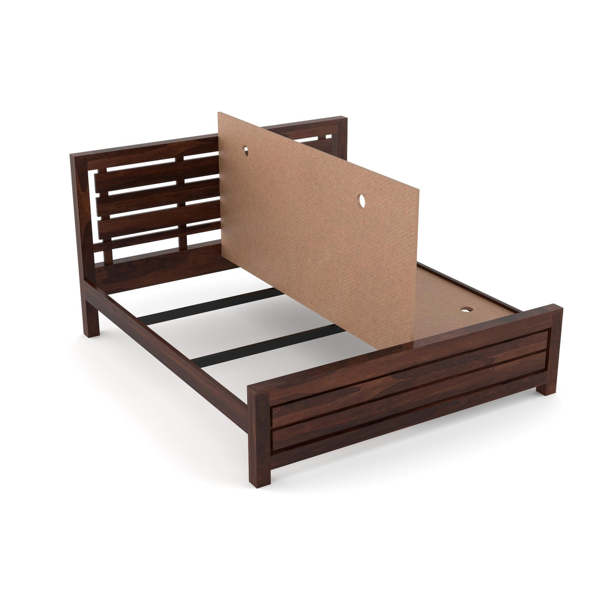 Bhagwati Art Sheesham Wood Bed without Storage – 3 Fanti Design – view 12