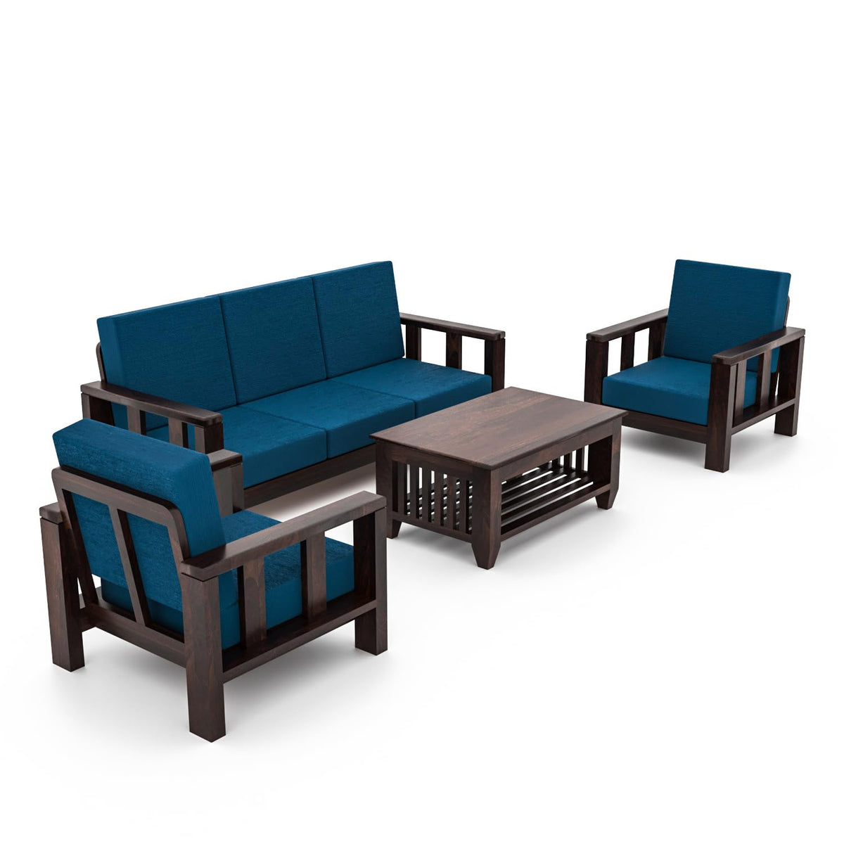 Bhagwati Art Sheesham Wood 5 Seater Sofa Set – Lounge Design – view 4