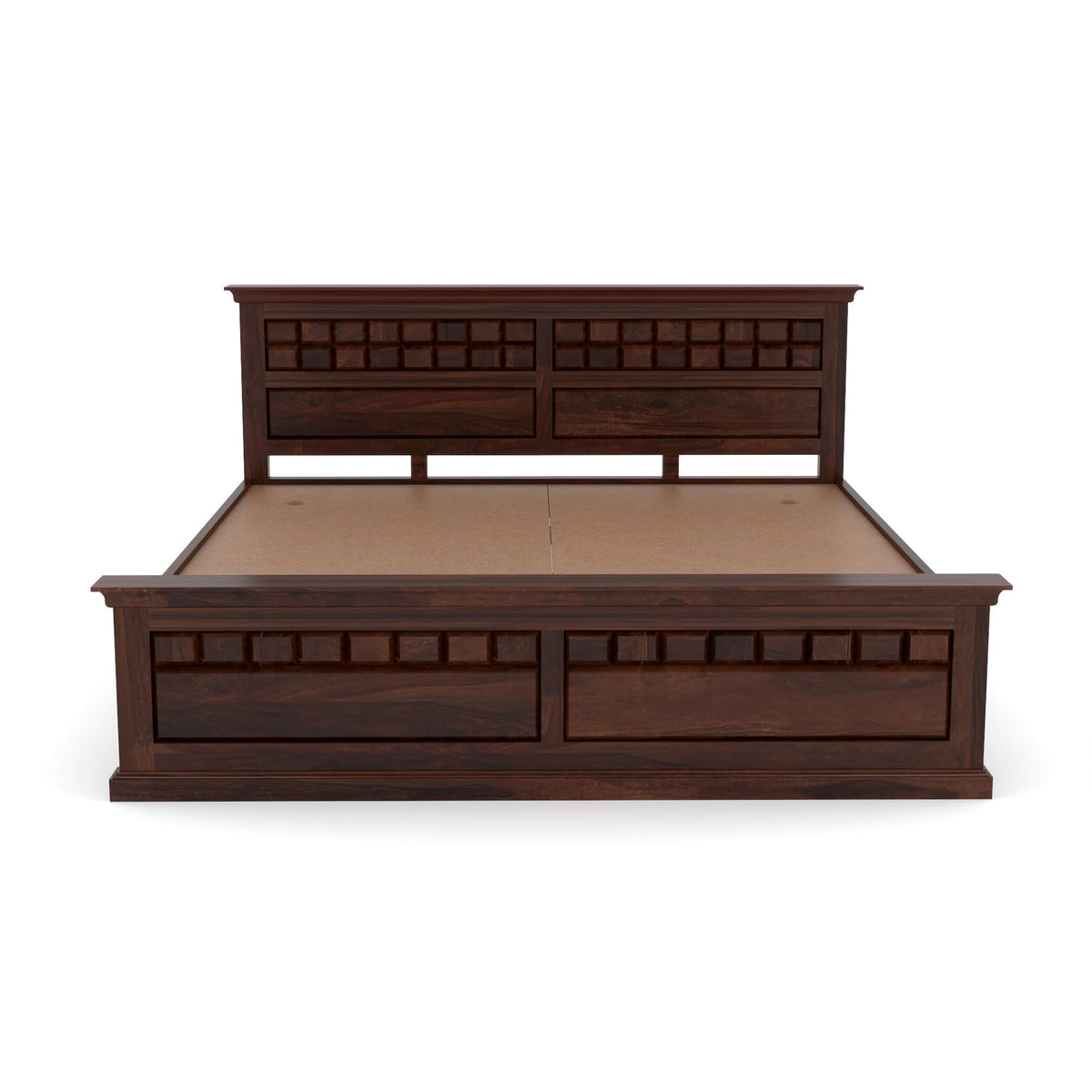 Bhagwati Art Sheesham Wood Bed without Storage – Chocolate Design – view 13