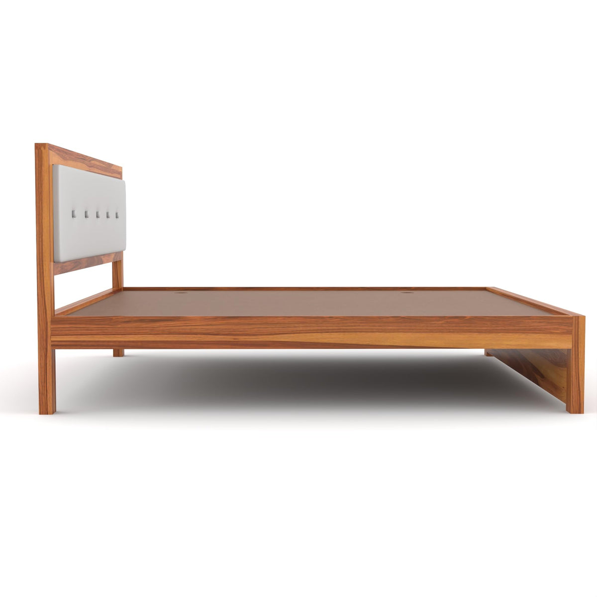 Bhagwati Art Sheesham Wood Bed without Storage – Upholstered Button – view 7