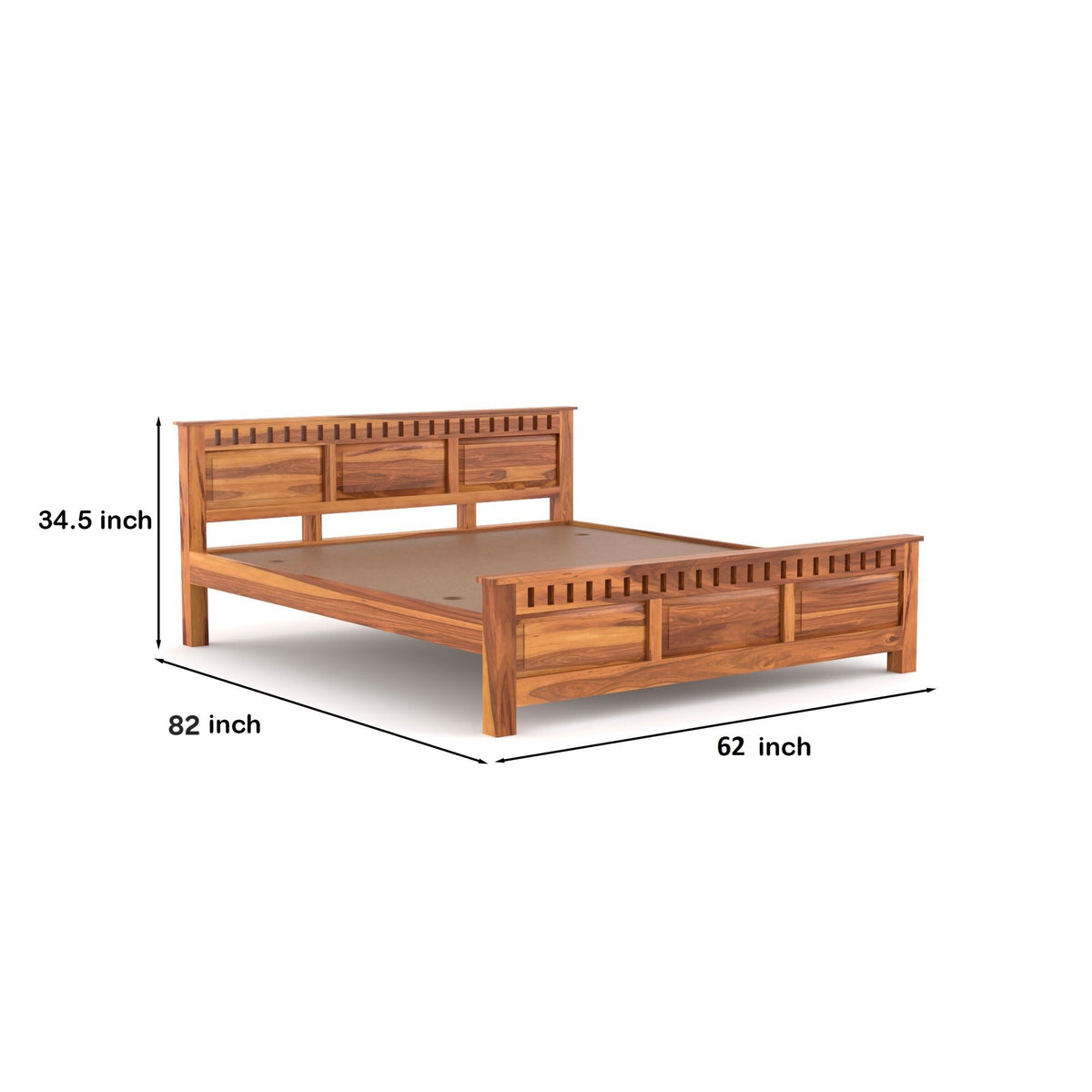 Bhagwati Art Sheesham Wood Bed without Storage – Kuber Design – view 18