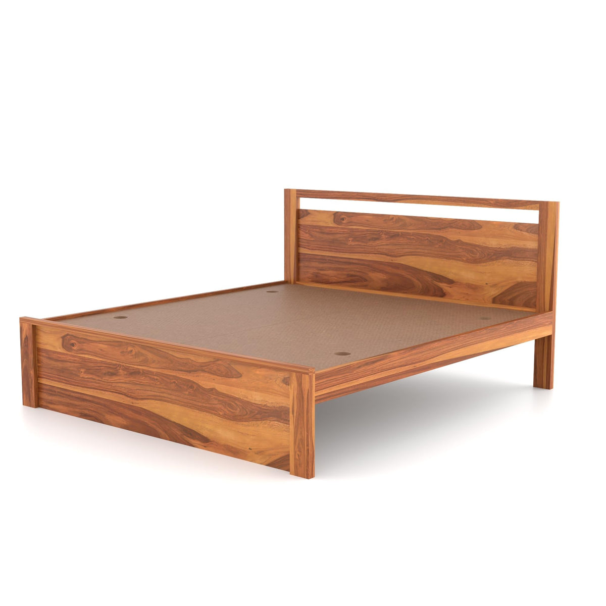Bhagwati Art Sheesham Wood Bed without Storage – Modern Design – view 3