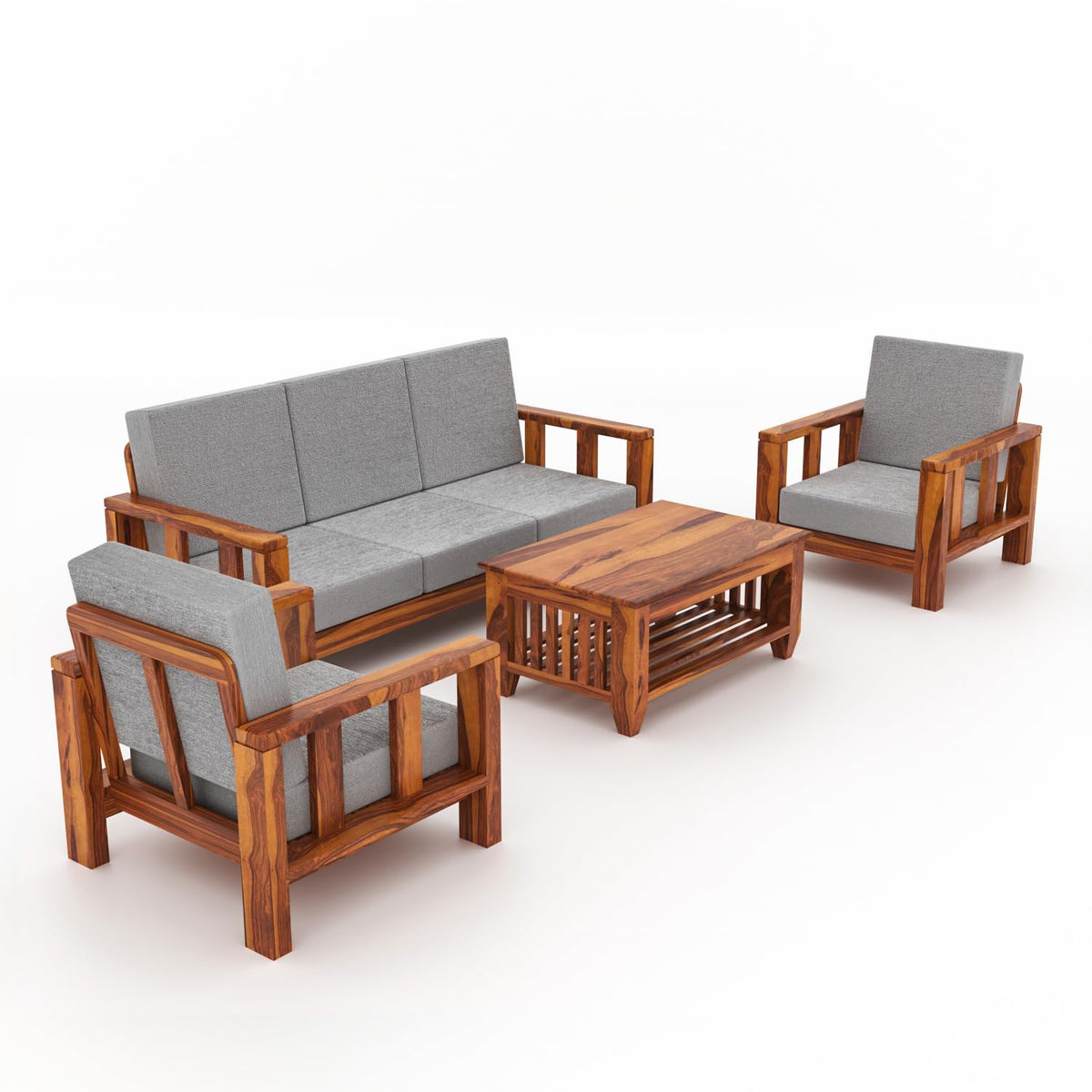Bhagwati Art Sheesham Wood 5 Seater Sofa Set – Lounge Design – view 36