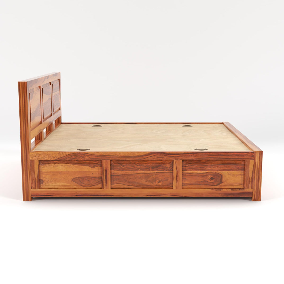 Bhagwati Art Sheesham Wood Bed with Box Storage – 3 Dalla Design – view 6