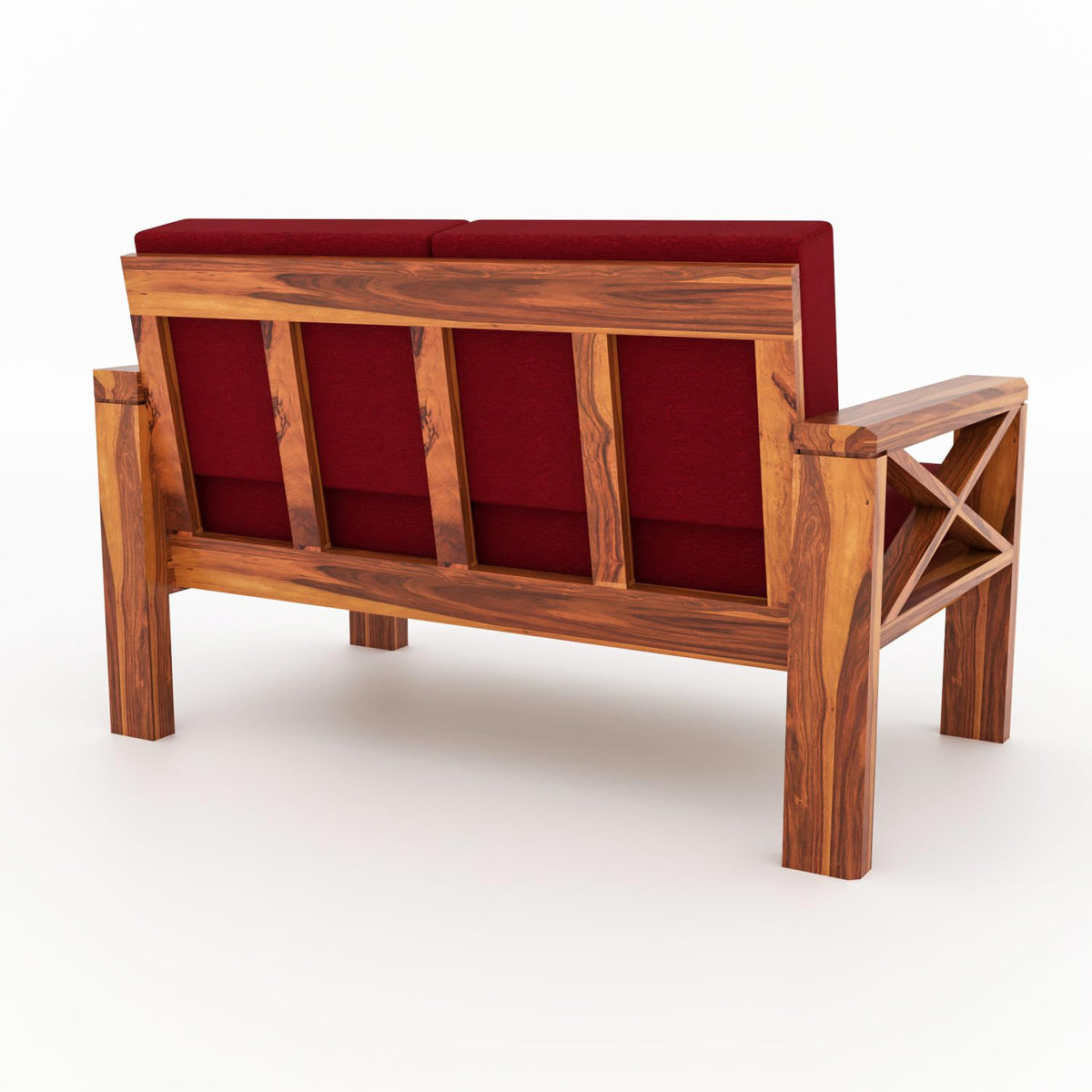 Bhagwati Art Sheesham Wood 6 Seater Sofa Set with X Design Armrests – view 45