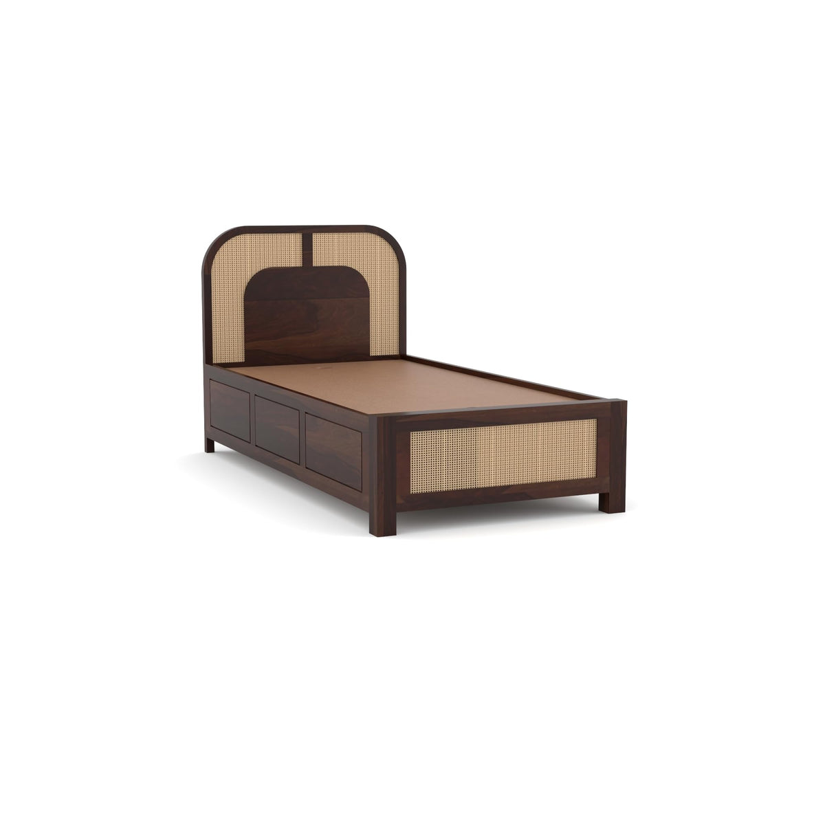 Bhagwati Art Sheesham Single Bed with Box Storage – 5 Jali Rattan Cane – view 14