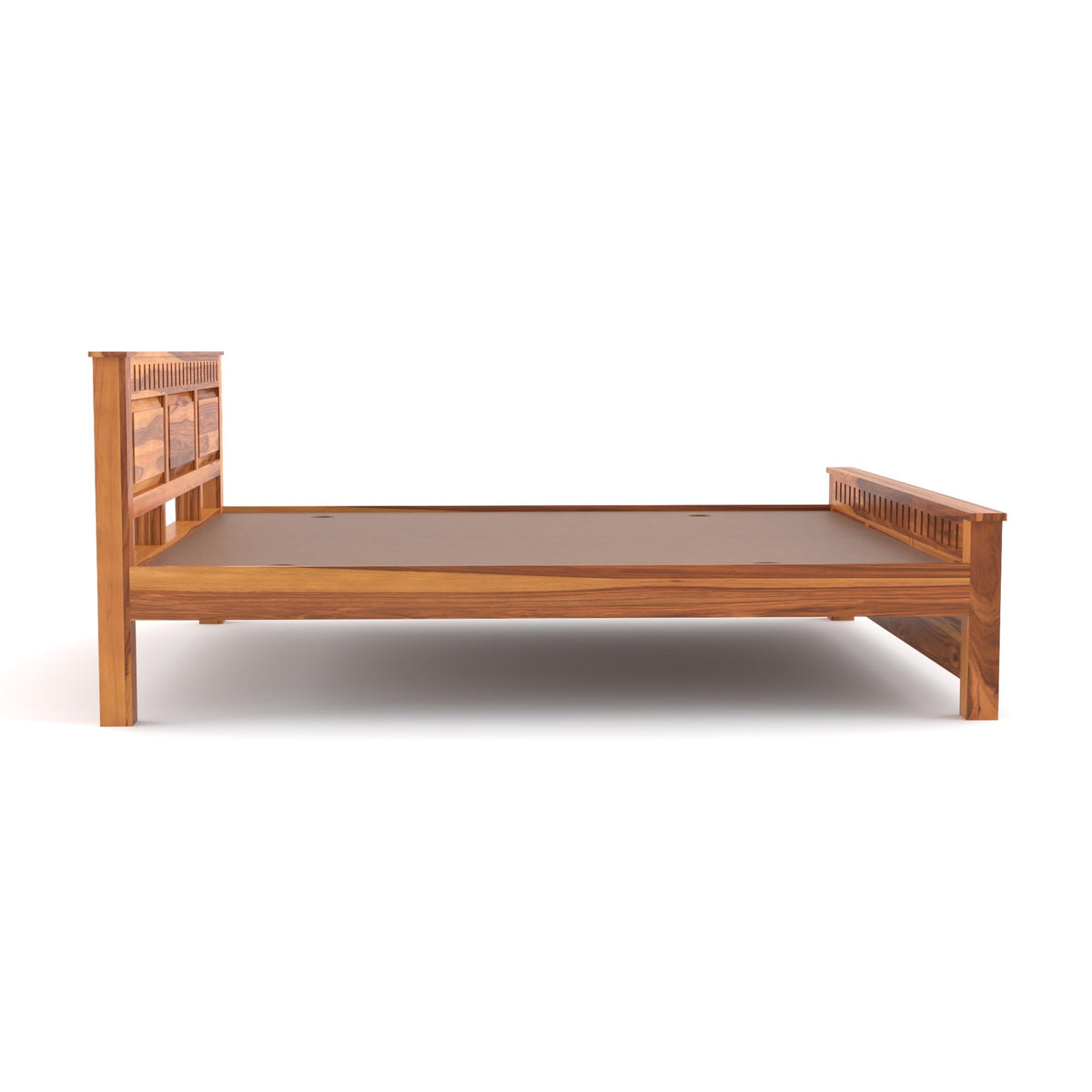 Bhagwati Art Sheesham Wood Bed without Storage – Kuber Design – view 7