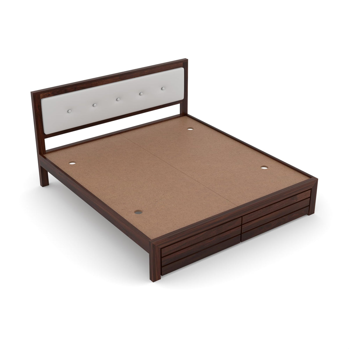 Bhagwati Art Sheesham Wood Bed without Storage – Upholstered Button – view 11