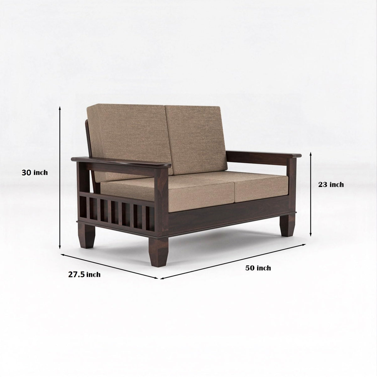 Bhagwati Art Sheesham Wood 2 Seater Sofa – Classic Design – view 22