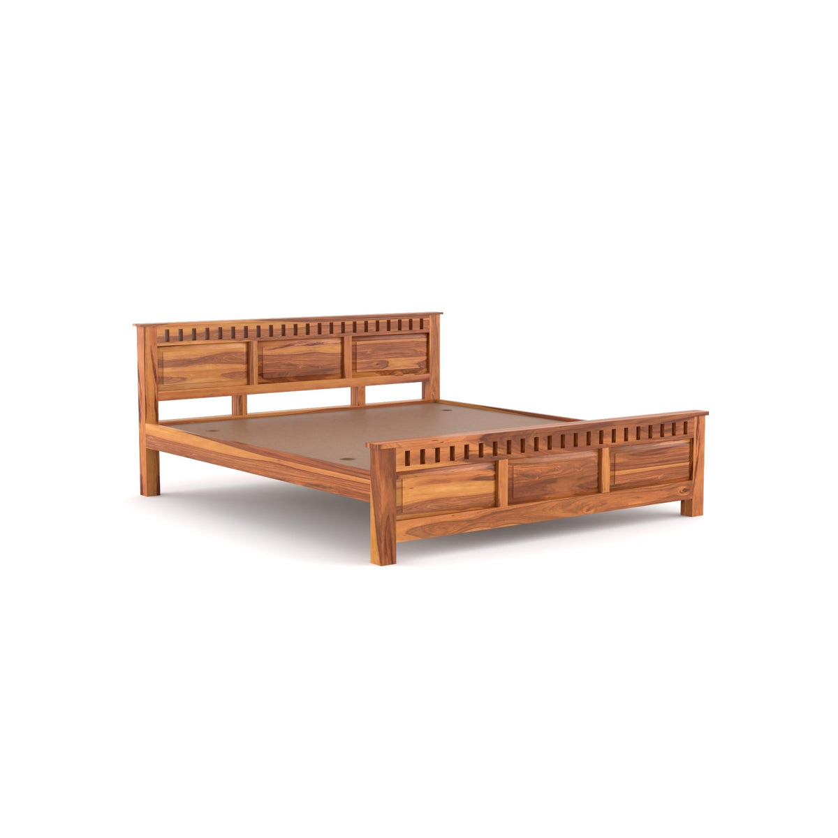 Bhagwati Art Sheesham Wood Bed without Storage – Kuber Design – view 8