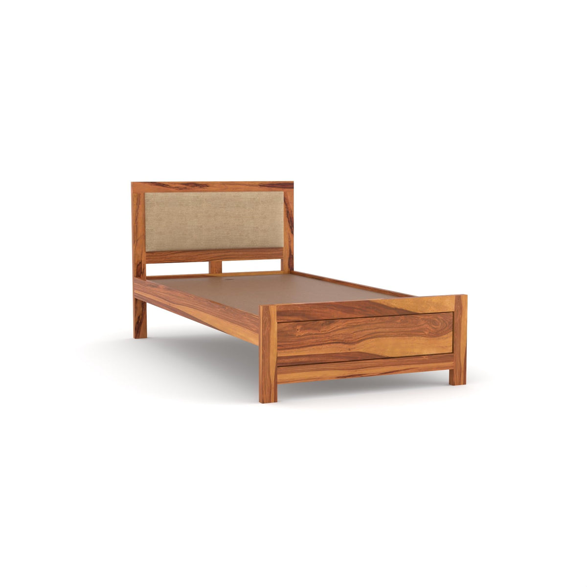 Bhagwati Art Sheesham Wood Single Bed without Storage – Cushion Dalla – view 8