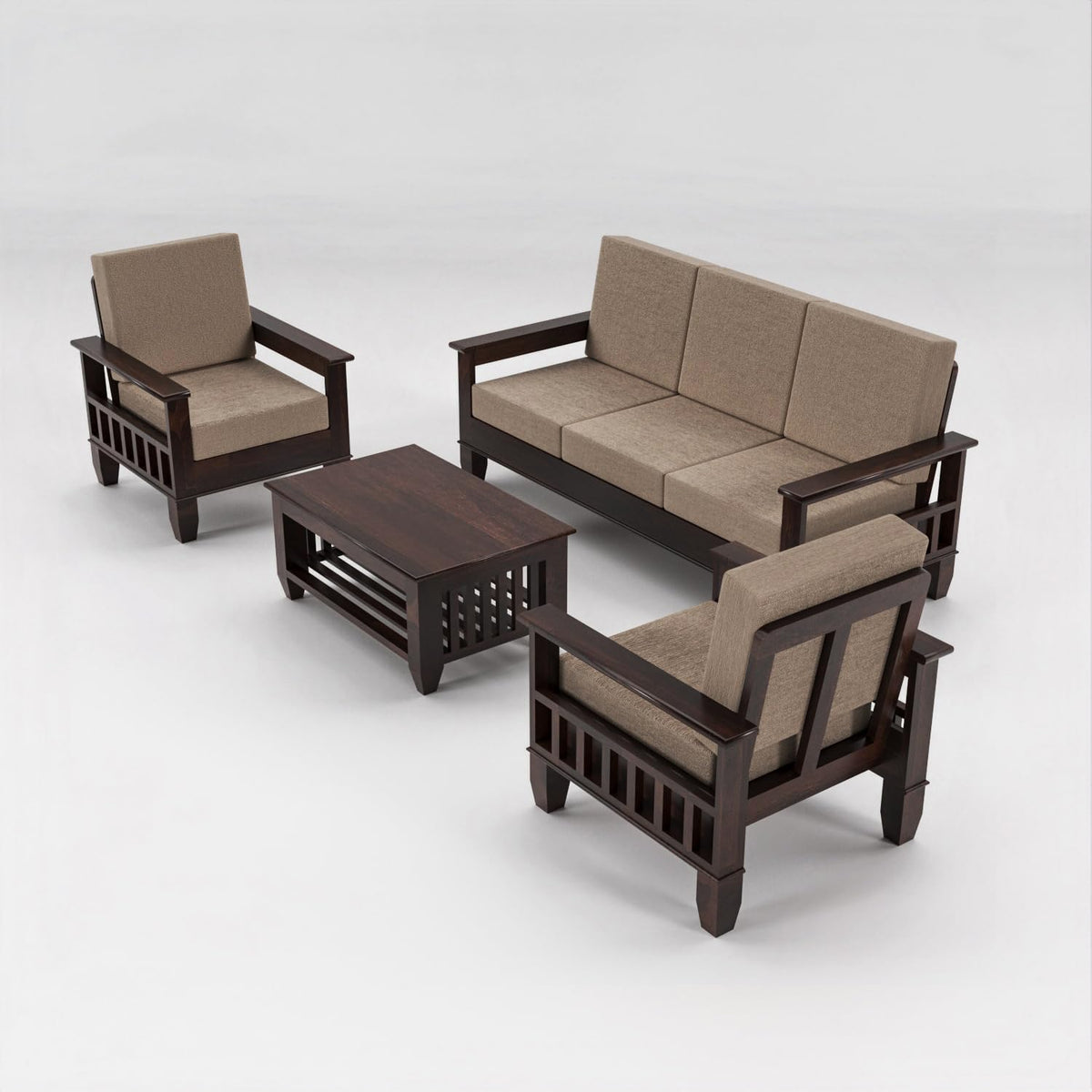 Bhagwati Art Sheesham Wood 5 Seater Sofa Set – Classic Design – view 36