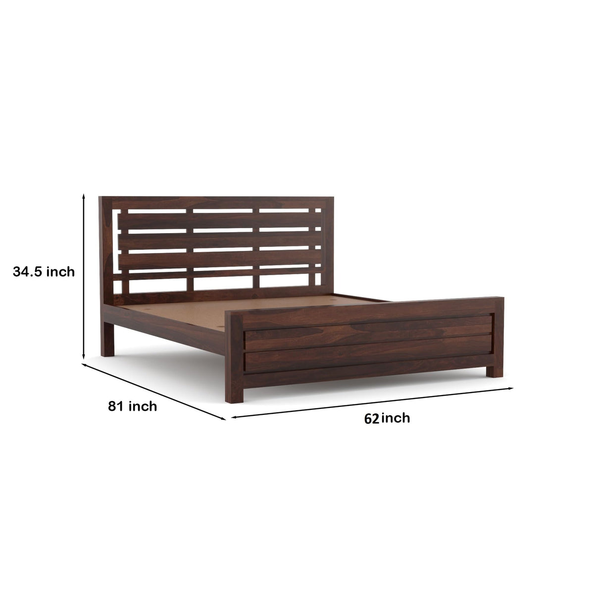 Bhagwati Art Sheesham Wood Bed without Storage – 3 Fanti Design – view 20