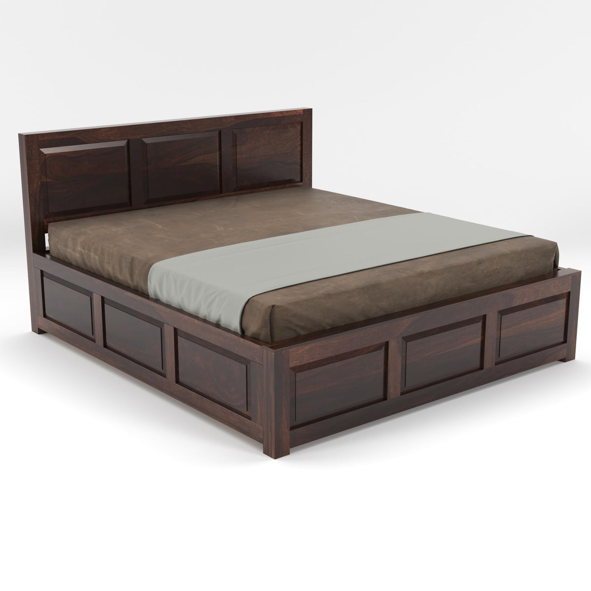 Bhagwati Art Sheesham Wood Bed with Box Storage – 3 Dalla Design – view 13