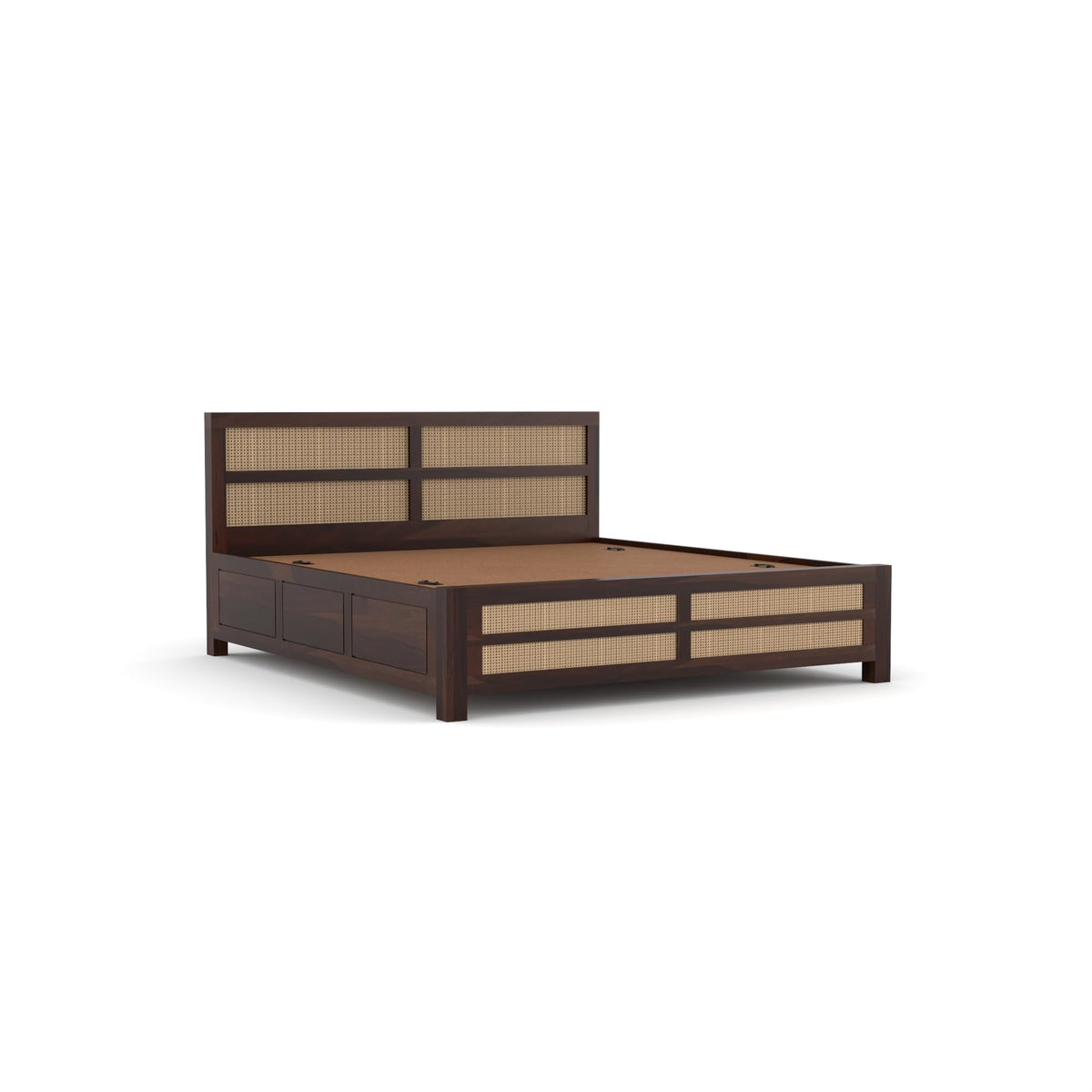 Bhagwati Art Sheesham Wood Bed with Box Storage – 8 Jali Rattan Cane – view 13