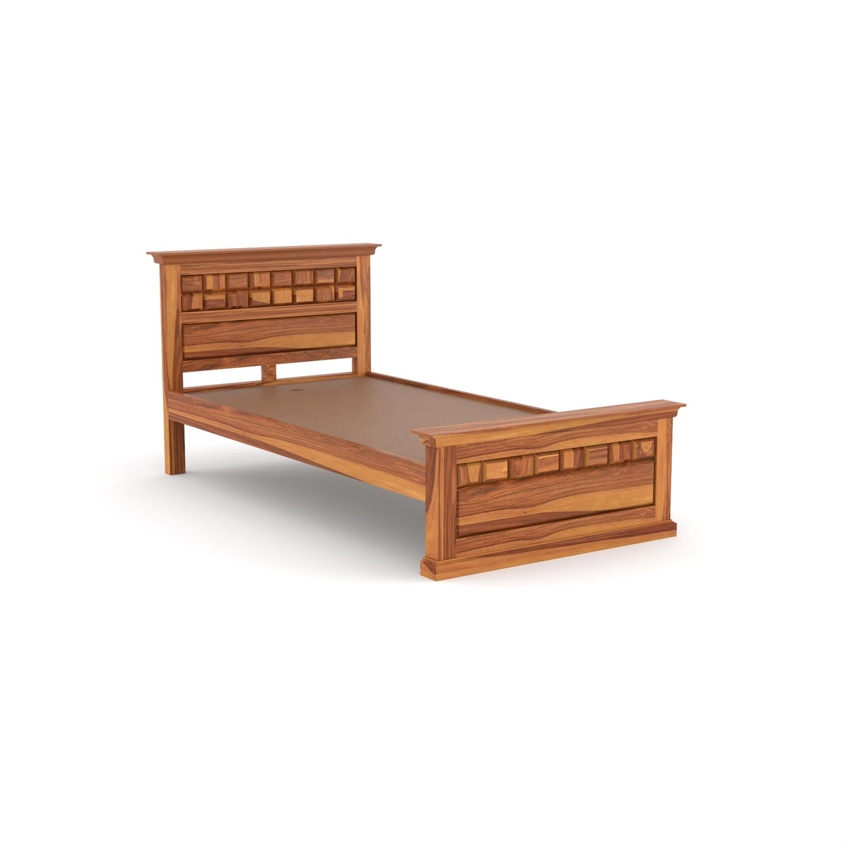 Bhagwati Art Sheesham Wood Single Bed without Storage – Chocolate – view 8
