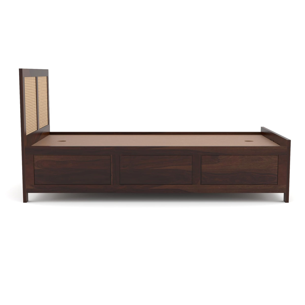 Bhagwati Art Sheesham Single Bed with Box Storage – 4 Jali Rattan Cane – view 22