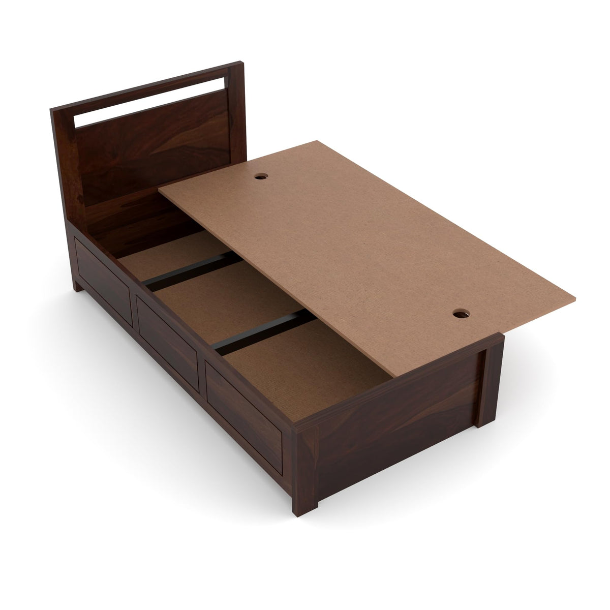 Bhagwati Art Sheesham Wood Single Bed with Hydraulic Storage – Modern – view 13
