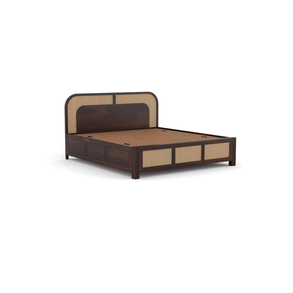Bhagwati Art Sheesham Wood Bed with Box Storage – 5 Jali Rattan Cane – view 16