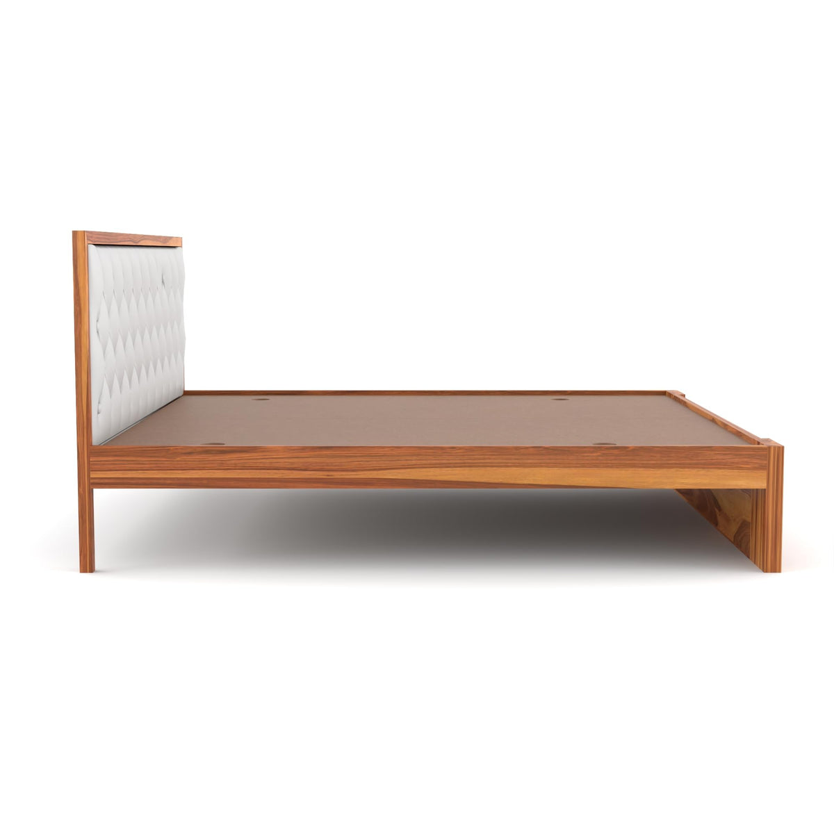 Bhagwati Art Sheesham Wood Bed without Storage – Upholstered Diamond – view 7