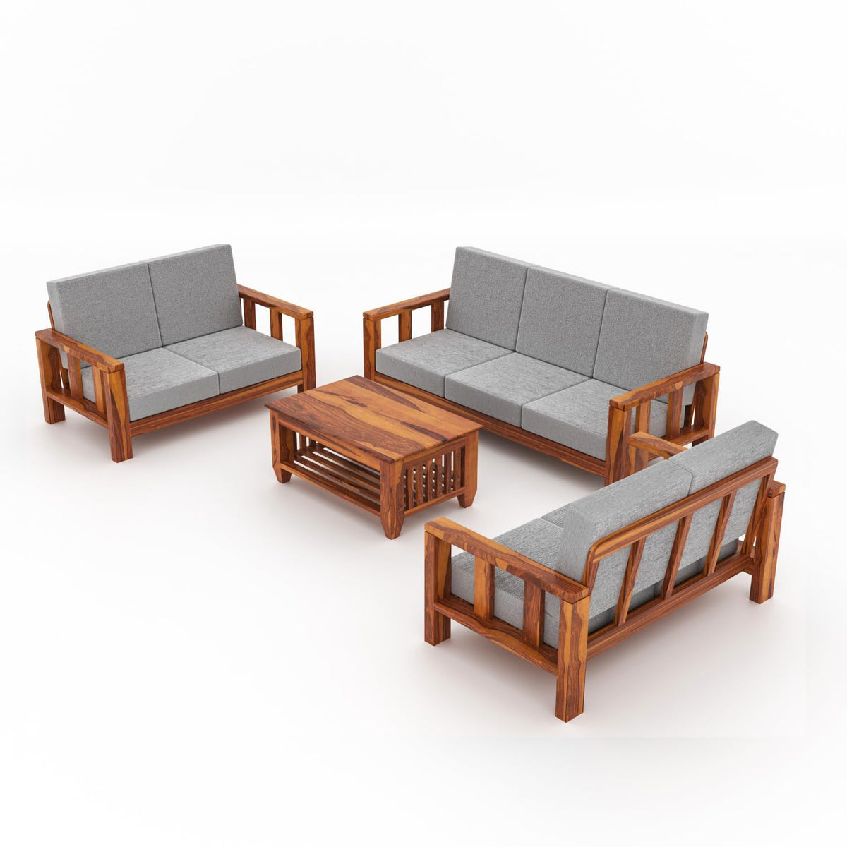 Bhagwati Art Sheesham Wood 7 Seater Sofa Set – Lounge Design – view 4