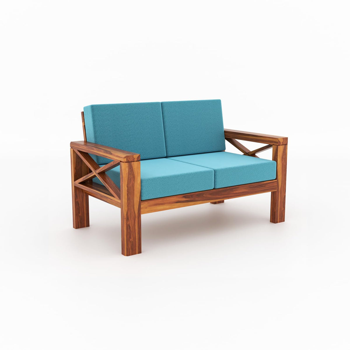 Bhagwati Art Sheesham Wood 7 Seater Sofa Set with X Design Armrests – view 7
