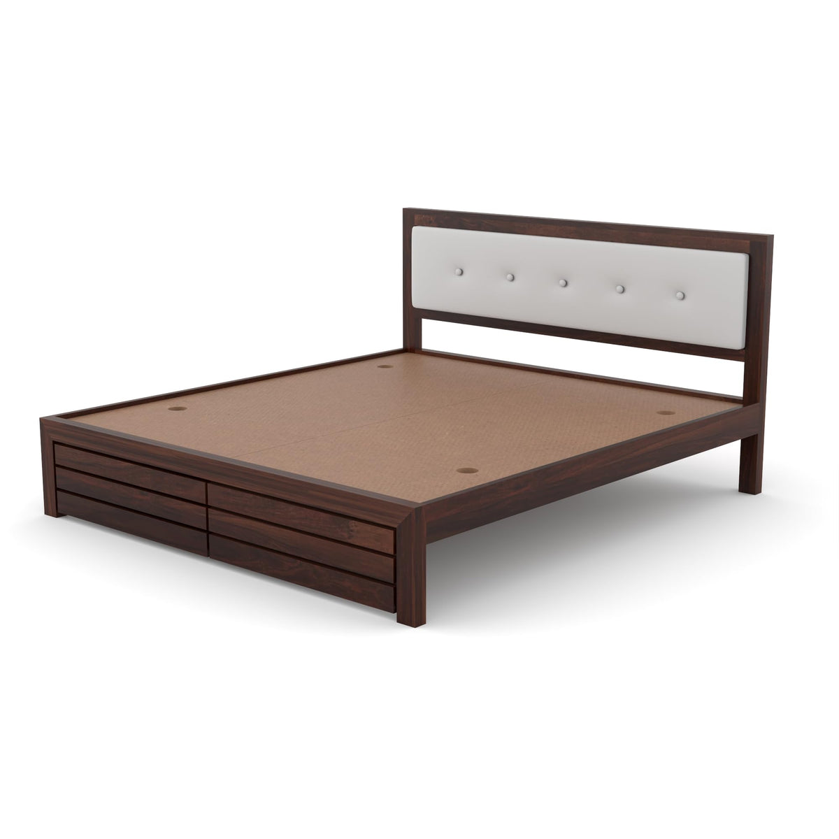 Bhagwati Art Sheesham Wood Bed without Storage – Upholstered Button – view 15