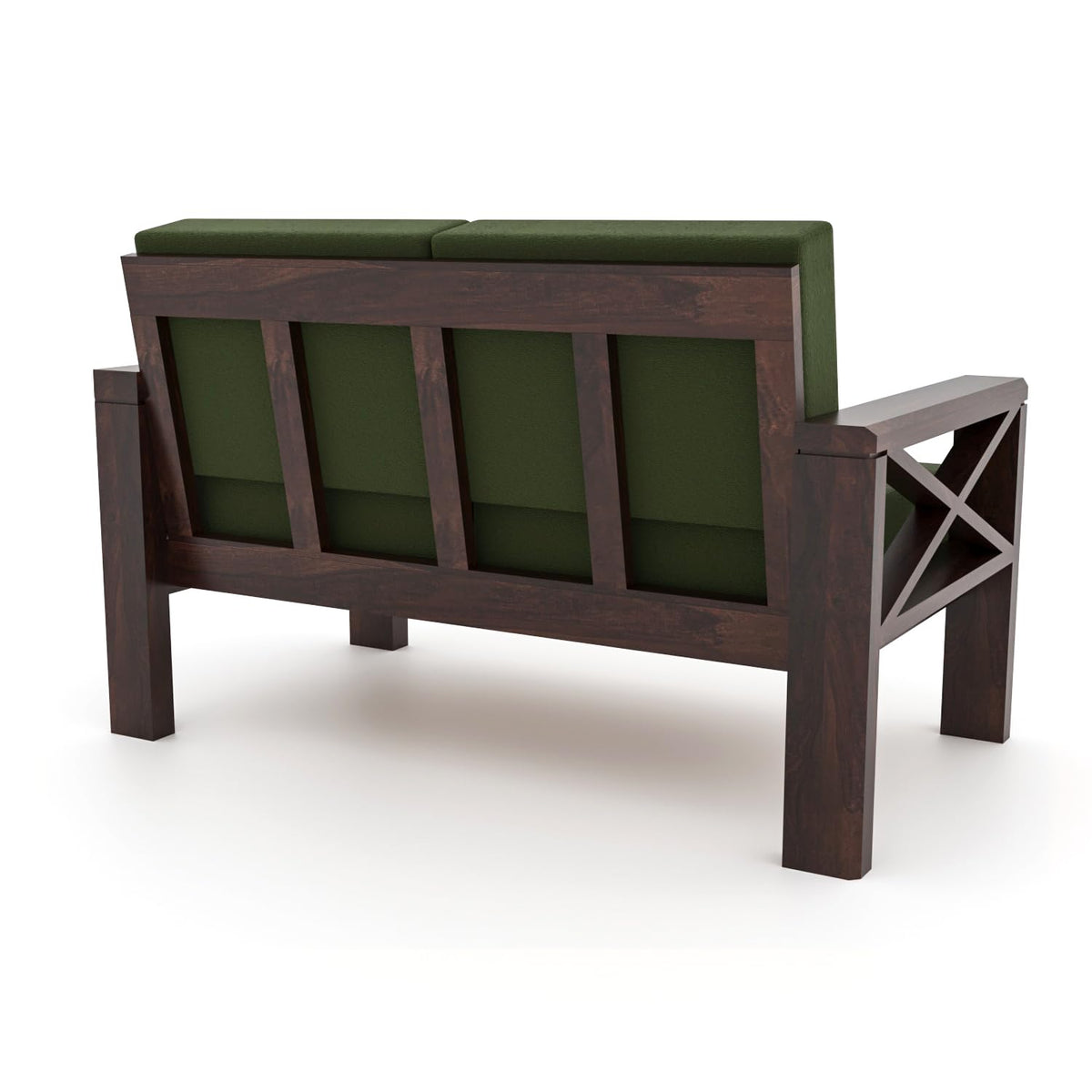 Bhagwati Art Sheesham Wood 4 Seater Sofa with X Design Armrests – view 10