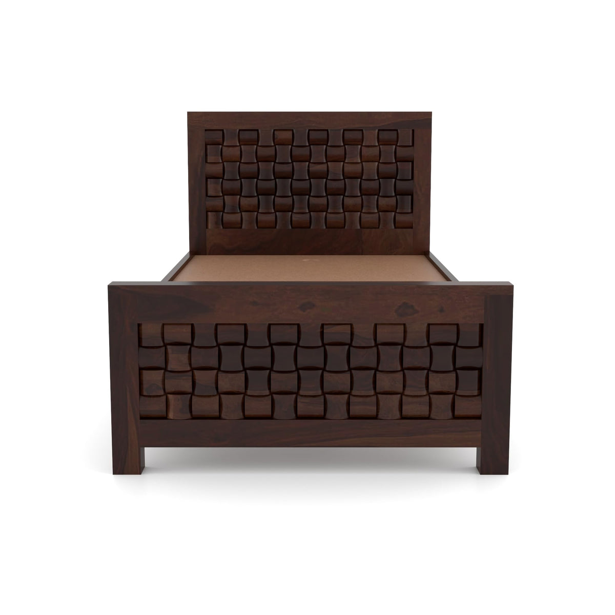 Bhagwati Art Sheesham Wood Single Bed without Storage – Niwar Design – view 10